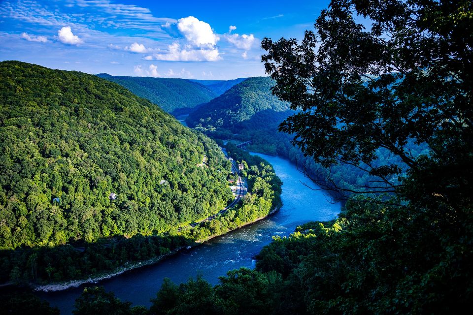 View of New River in the summer in WV